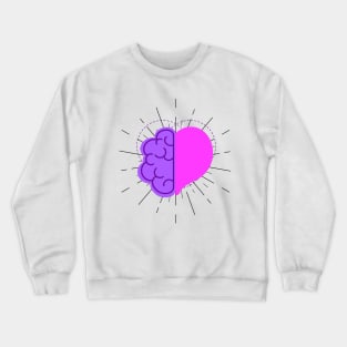 Símbolo cerebro y corazón Crewneck Sweatshirt